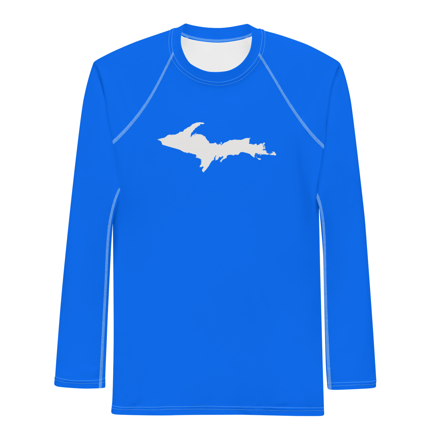 Michigan Upper Peninsula Rash Guard (w/ UP Outline) | Men's -  Motor Town Blue