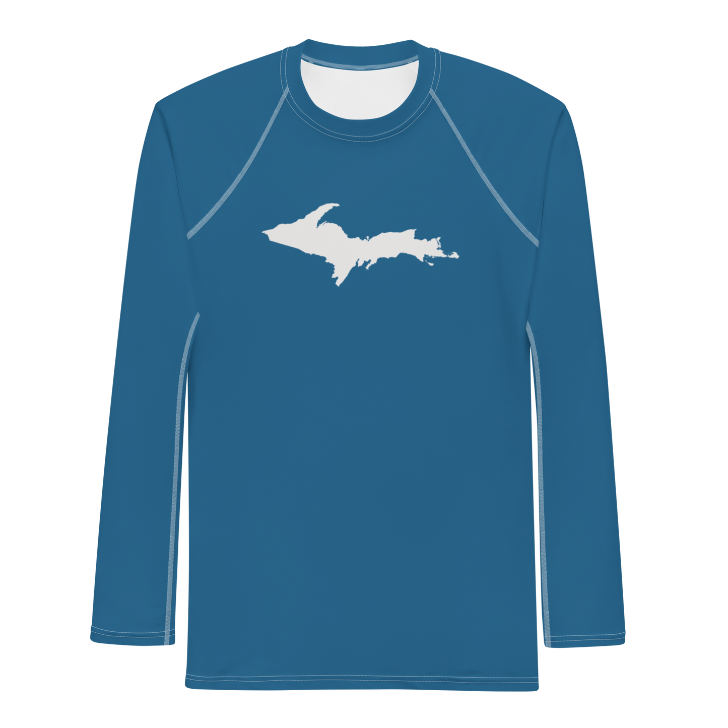 Michigan Upper Peninsula Rash Guard (w/ UP Outline) | Men's - Blueberry