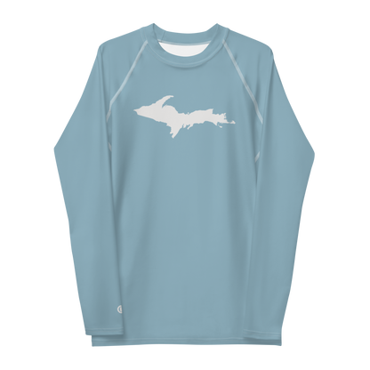 Michigan Upper Peninsula Rash Guard (w/ UP Outline) | Men's - Opal Blue