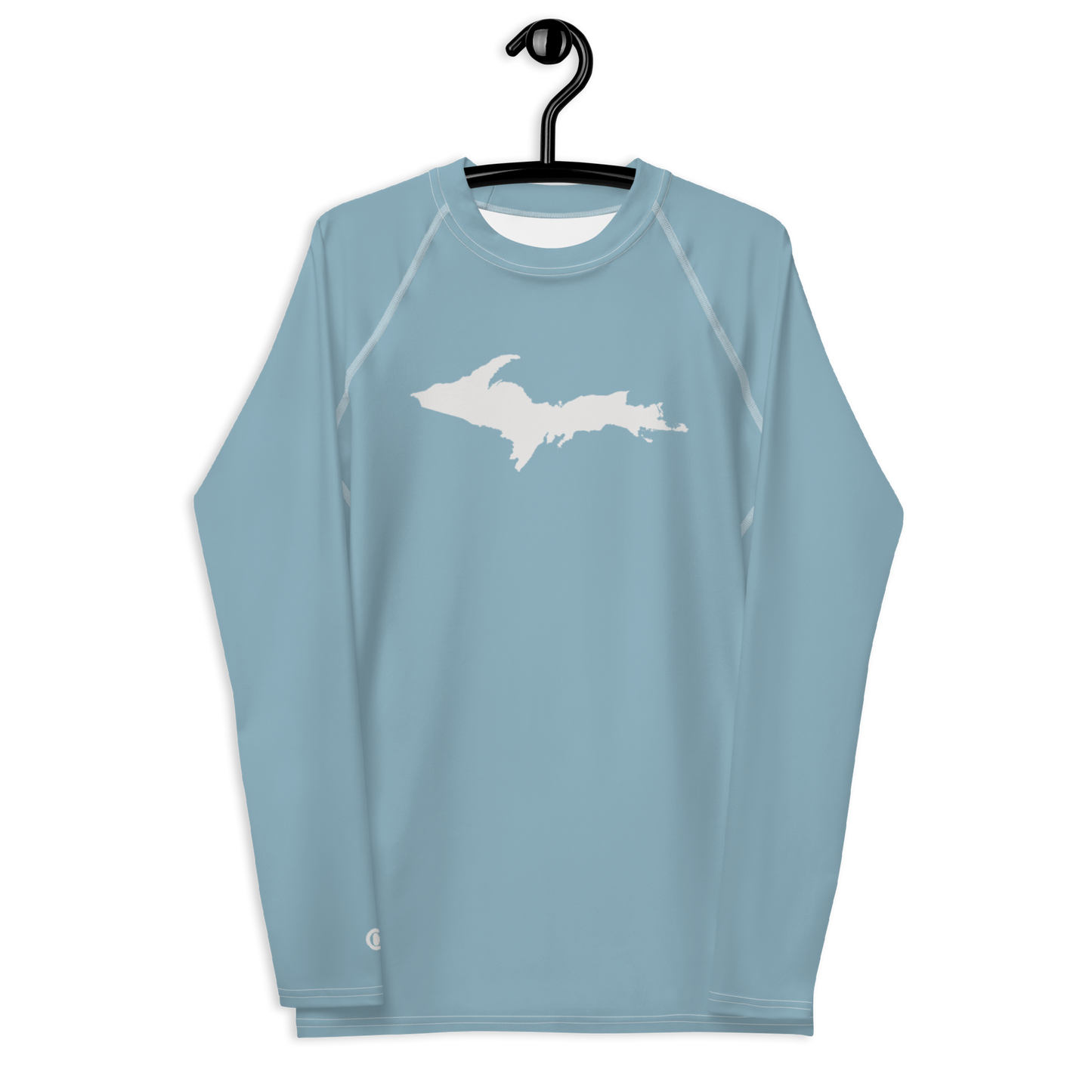 Michigan Upper Peninsula Rash Guard (w/ UP Outline) | Men's - Opal Blue