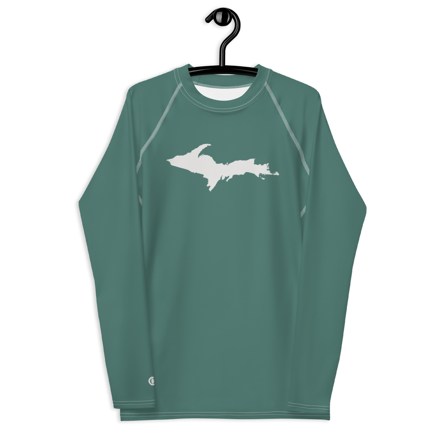 Michigan Upper Peninsula Rash Guard (w/ UP Outline) | Men's - Copper Green