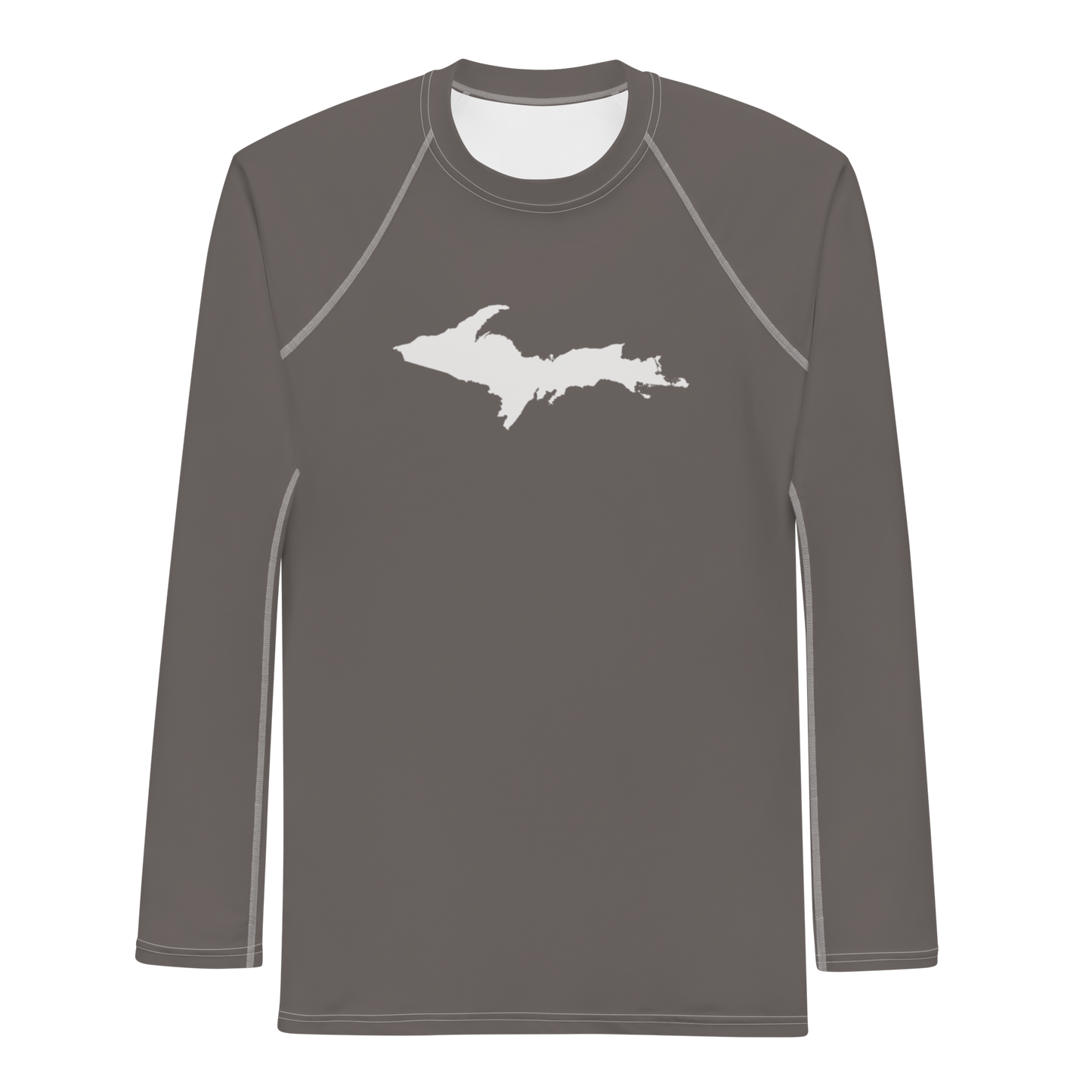 Michigan Upper Peninsula Rash Guard (w/ UP Outline) | Men's - Warren Tank Grey