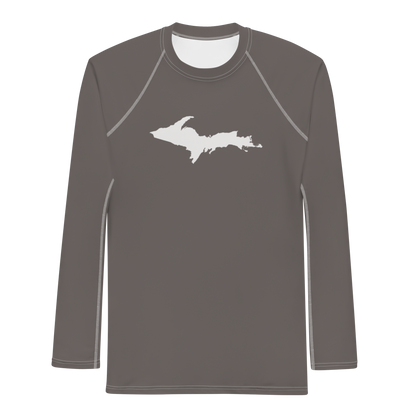 Michigan Upper Peninsula Rash Guard (w/ UP Outline) | Men's - Warren Tank Grey