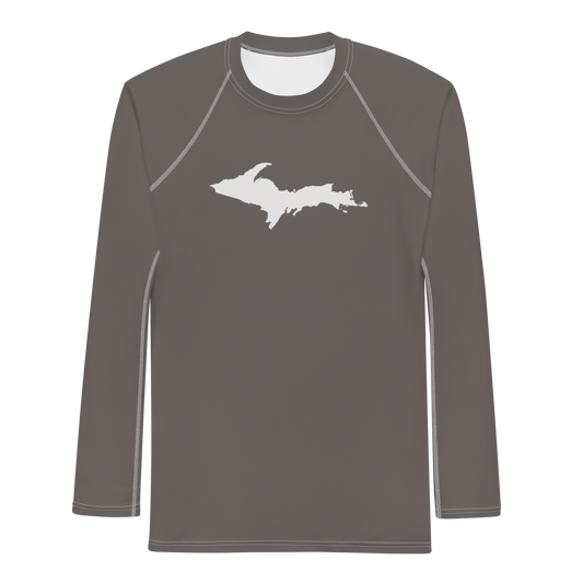 Michigan Upper Peninsula Rash Guard (w/ UP Outline) | Men's - Warren Tank Grey