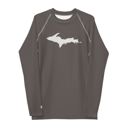 Michigan Upper Peninsula Rash Guard (w/ UP Outline) | Men's - Warren Tank Grey