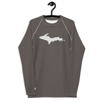 Michigan Upper Peninsula Rash Guard (w/ UP Outline) | Men's - Warren Tank Grey