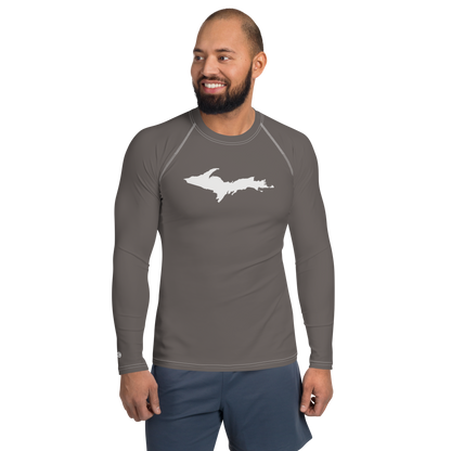 Michigan Upper Peninsula Rash Guard (w/ UP Outline) | Men's - Warren Tank Grey