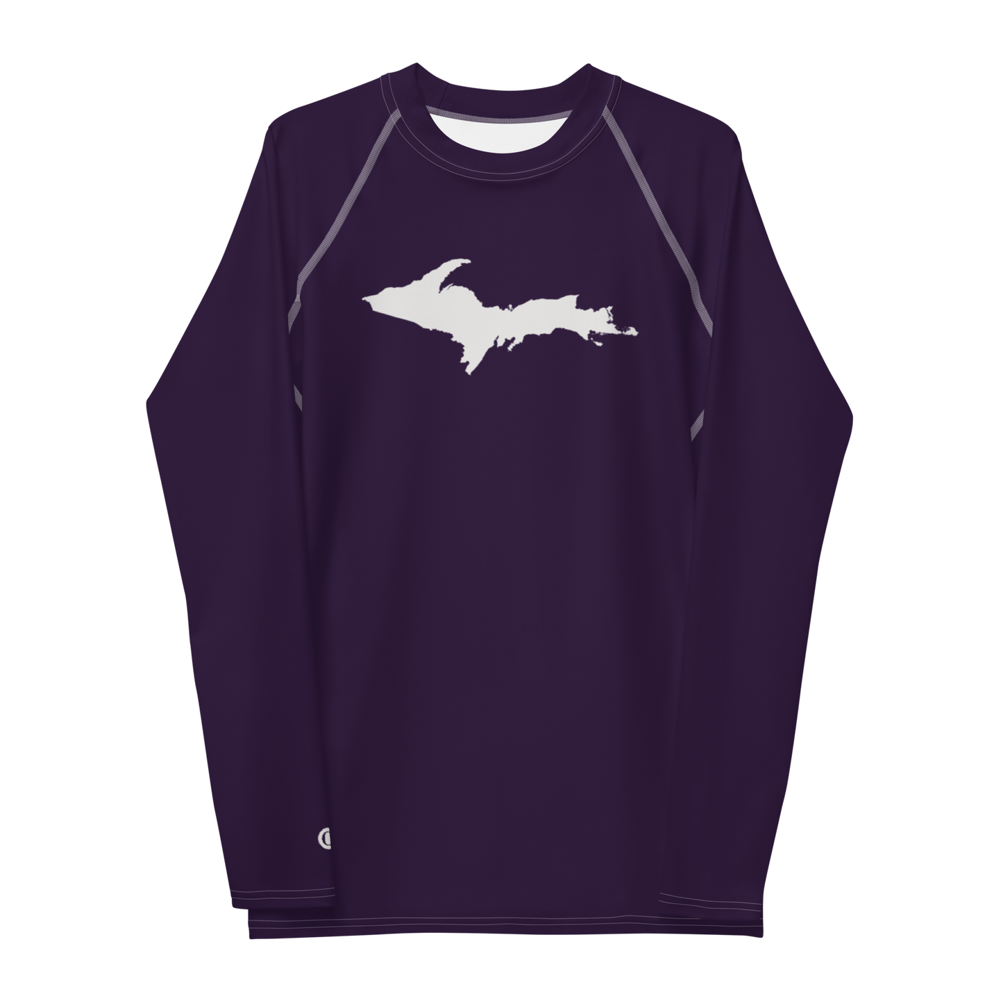 Michigan Upper Peninsula Rash Guard (w/ UP Outline) | Men's - Blackcurrant