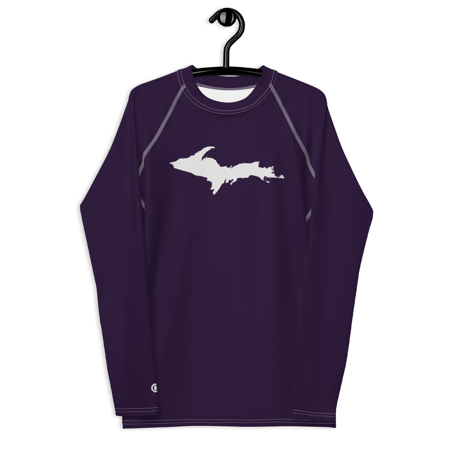 Michigan Upper Peninsula Rash Guard (w/ UP Outline) | Men's - Blackcurrant