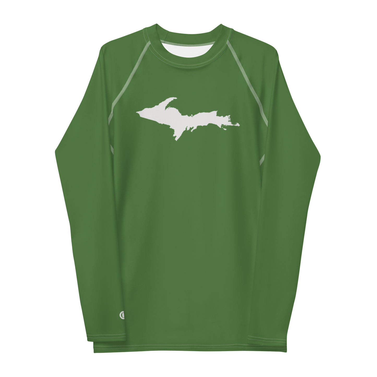 Michigan Upper Peninsula Rash Guard (w/ UP Outline) | Men's - Pine Green