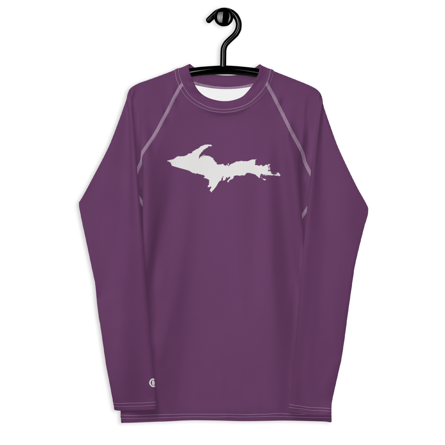 Michigan Upper Peninsula Rash Guard (w/ UP Outline) | Men's - Plum