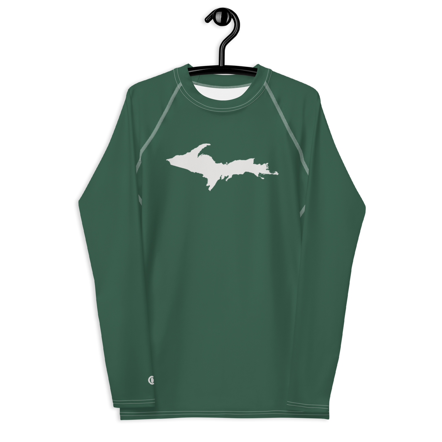 Michigan Upper Peninsula Rash Guard (w/ UP Outline) | Men's - Ginger Ale Green