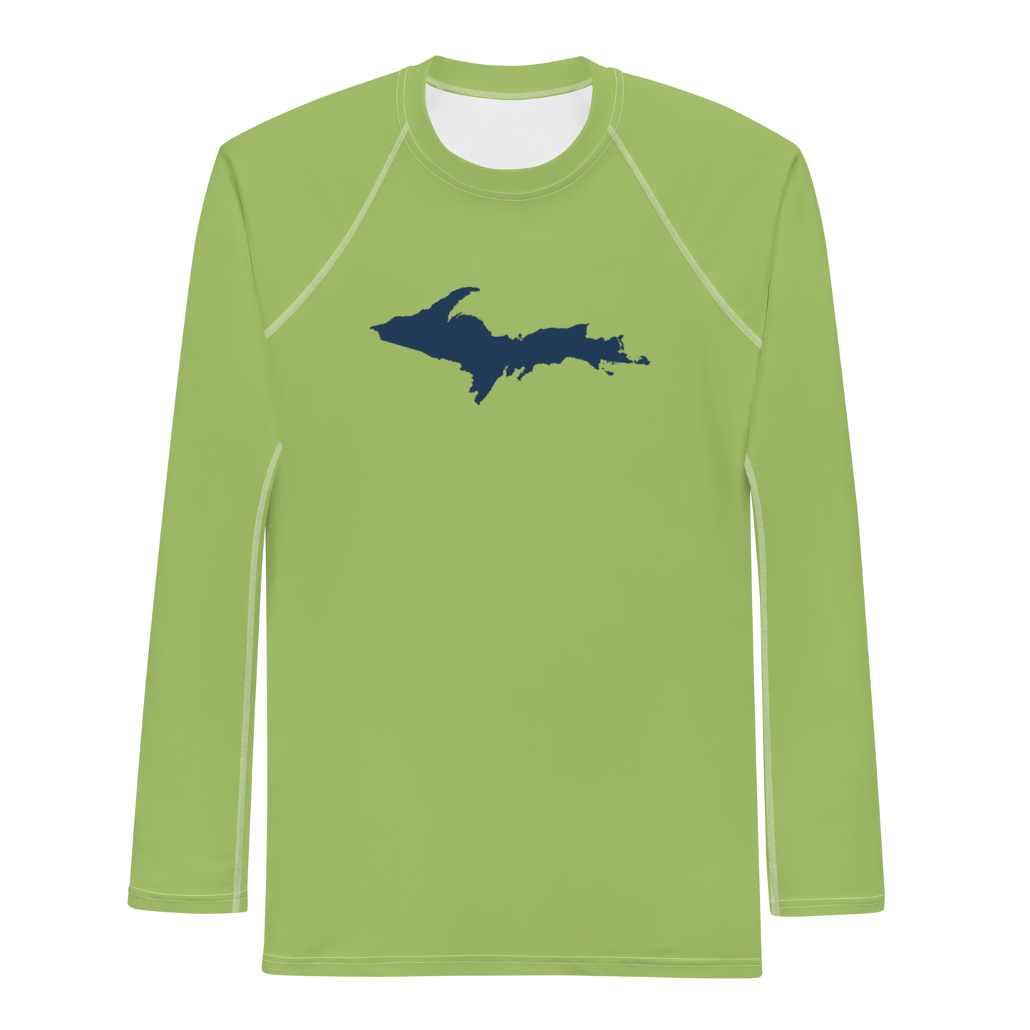 Michigan Upper Peninsula Rash Guard (w/ UP Outline) | Men's - Gooseberry Green