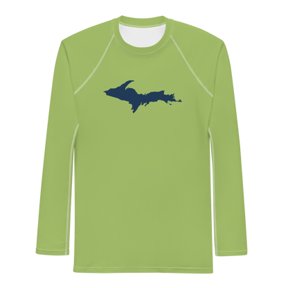 Michigan Upper Peninsula Rash Guard (w/ UP Outline) | Men's - Gooseberry Green