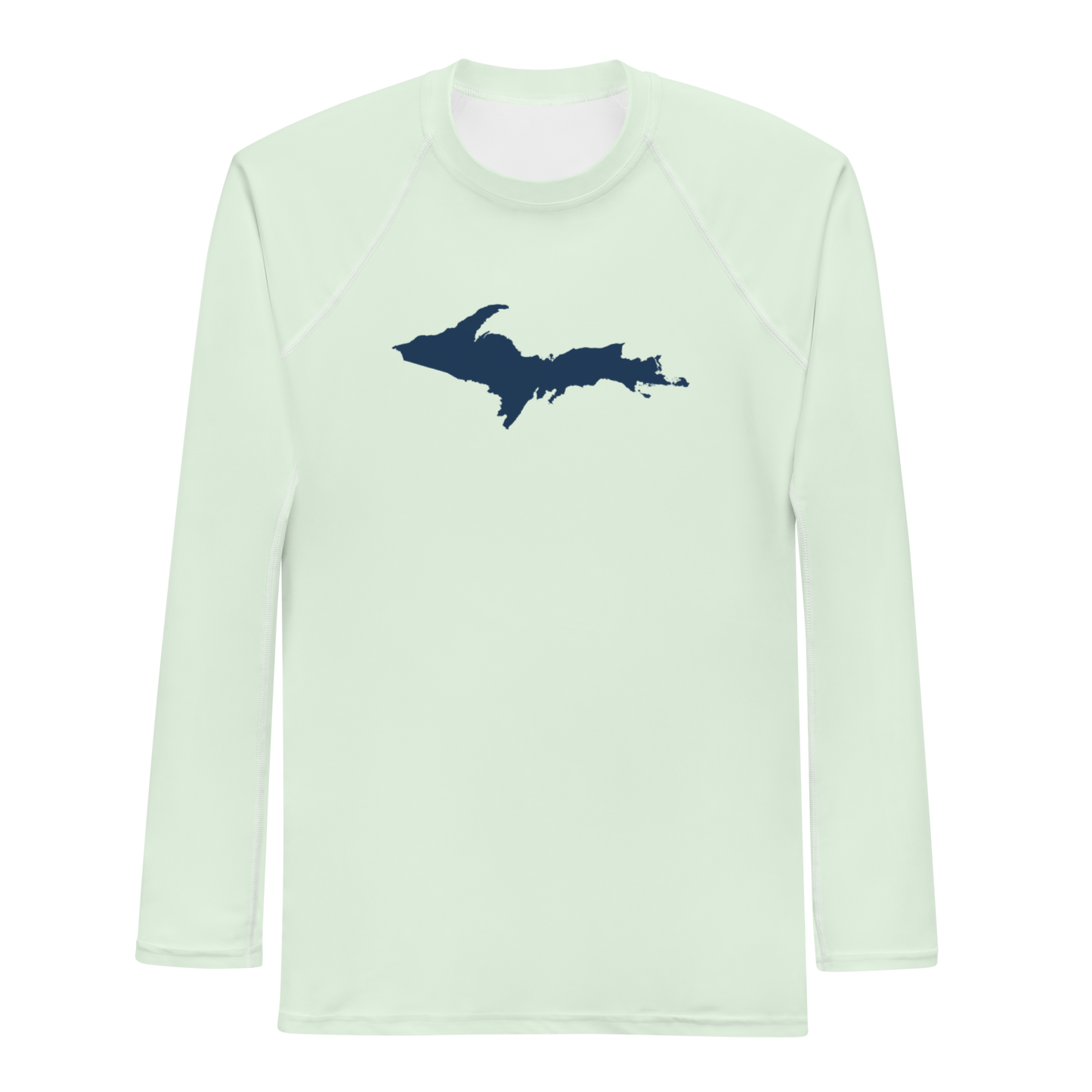 Michigan Upper Peninsula Rash Guard (w/ UP Outline) | Men's - Dew Green