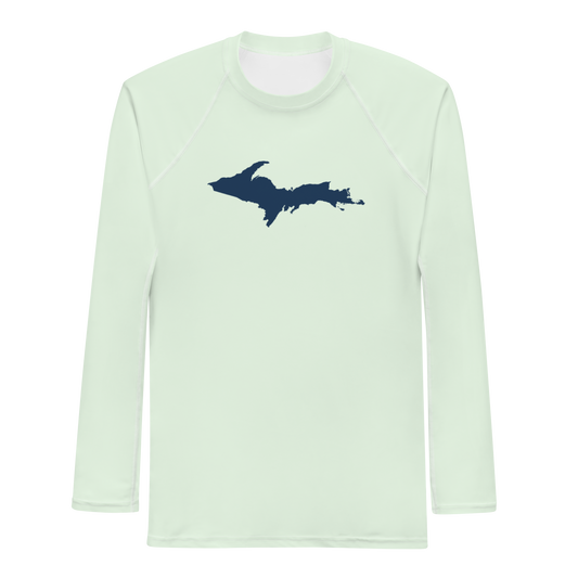 Michigan Upper Peninsula Rash Guard (w/ UP Outline) | Men's - Dew Green