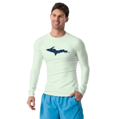 Michigan Upper Peninsula Rash Guard (w/ UP Outline) | Men's - Dew Green