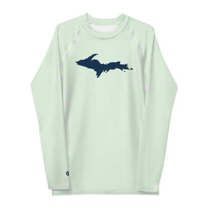 Michigan Upper Peninsula Rash Guard (w/ UP Outline) | Men's - Dew Green