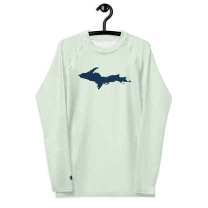 Michigan Upper Peninsula Rash Guard (w/ UP Outline) | Men's - Dew Green