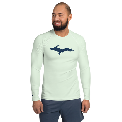 Michigan Upper Peninsula Rash Guard (w/ UP Outline) | Men's - Dew Green