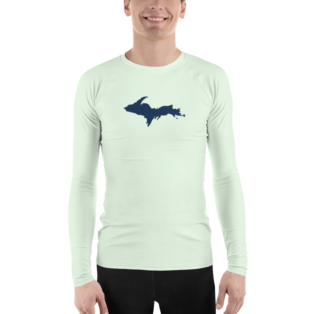 Michigan Upper Peninsula Rash Guard (w/ UP Outline) | Men's - Dew Green