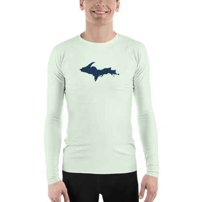 Michigan Upper Peninsula Rash Guard (w/ UP Outline) | Men's - Dew Green