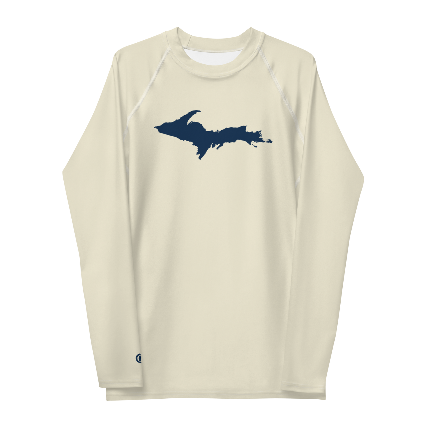 Michigan Upper Peninsula Rash Guard (w/ UP Outline) | Men's - Ivory