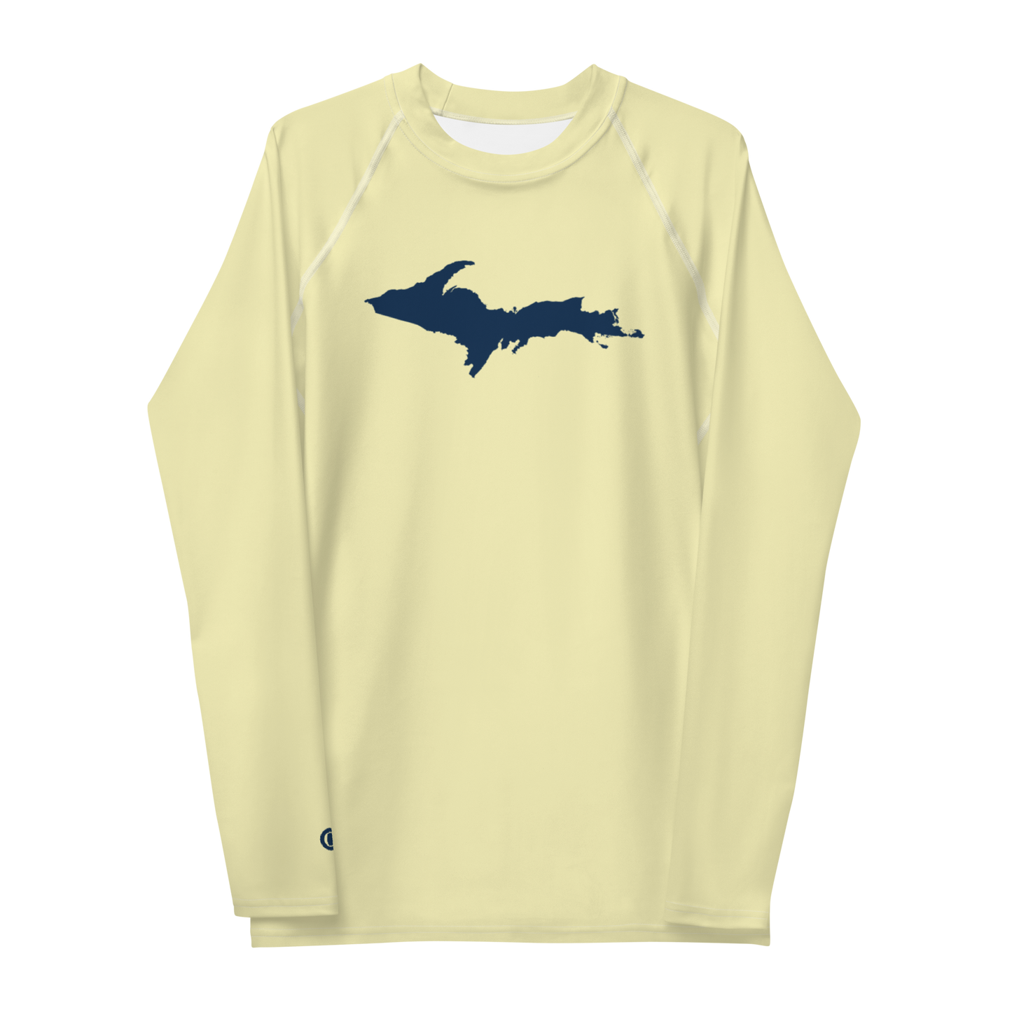 Michigan Upper Peninsula Rash Guard (w/ UP Outline) | Men's - Canary Yellow