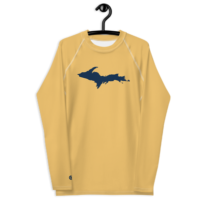 Michigan Upper Peninsula Rash Guard (w/ UP Outline) | Men's - Citrine