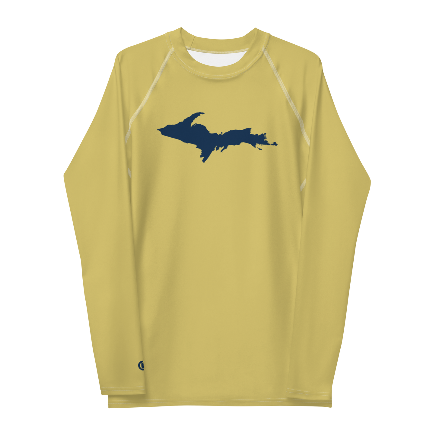 Michigan Upper Peninsula Rash Guard (w/ UP Outline) | Men's - Plum Yellow