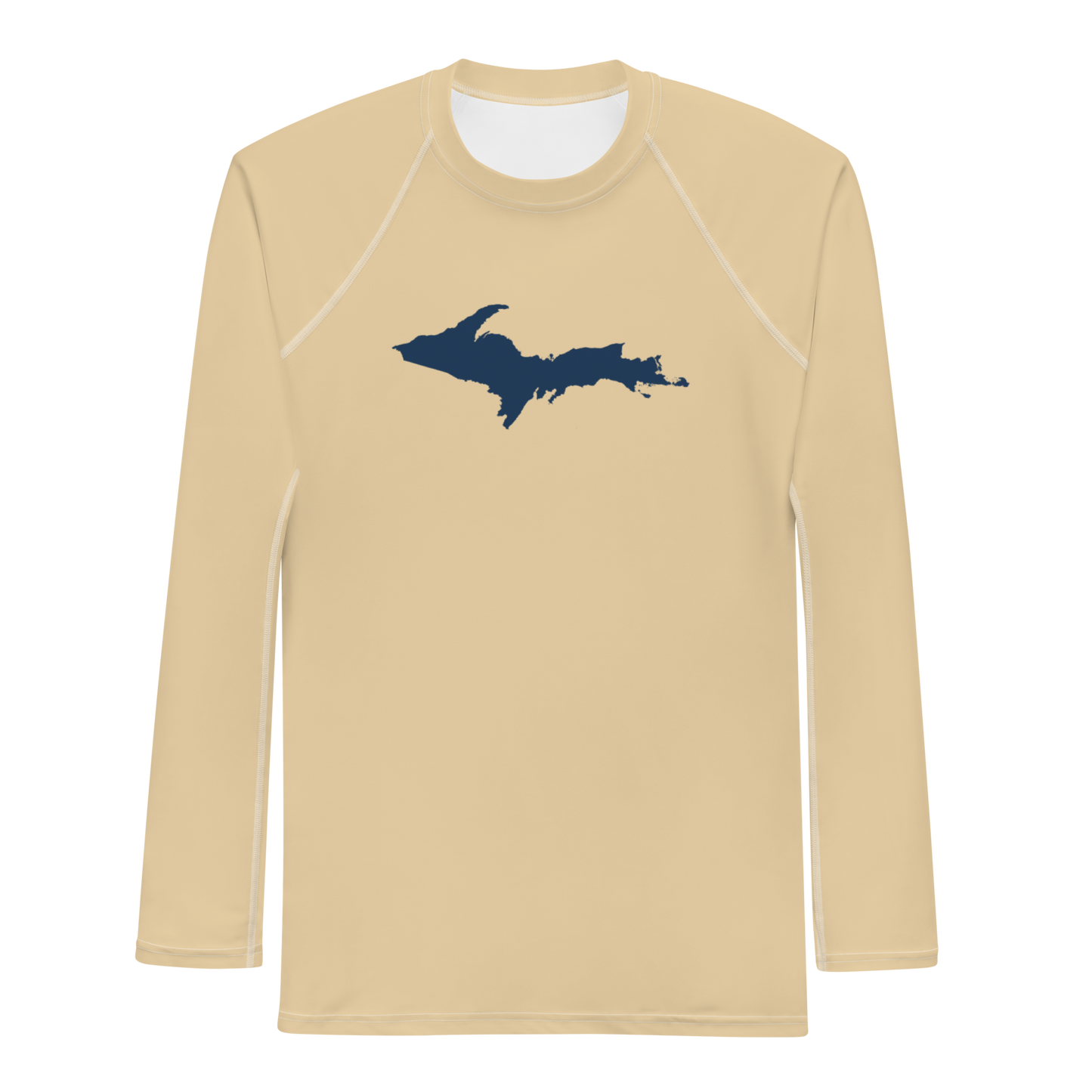 Michigan Upper Peninsula Rash Guard (w/ UP Outline) | Men's - Maple Color