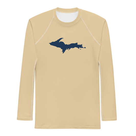 Michigan Upper Peninsula Rash Guard (w/ UP Outline) | Men's - Maple Color