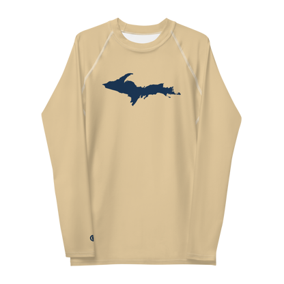 Michigan Upper Peninsula Rash Guard (w/ UP Outline) | Men's - Maple Color