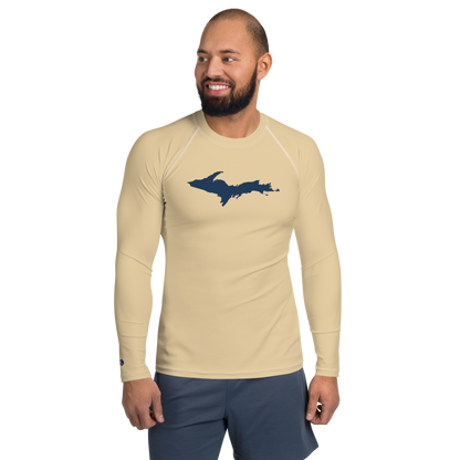 Michigan Upper Peninsula Rash Guard (w/ UP Outline) | Men's - Maple Color