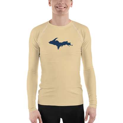 Michigan Upper Peninsula Rash Guard (w/ UP Outline) | Men's - Maple Color