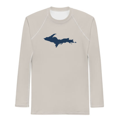 Michigan Upper Peninsula Rash Guard (w/ UP Outline) | Men's - Canvas Color