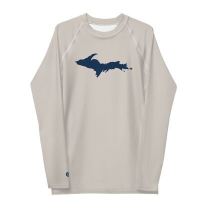 Michigan Upper Peninsula Rash Guard (w/ UP Outline) | Men's - Canvas Color