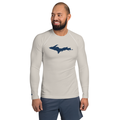 Michigan Upper Peninsula Rash Guard (w/ UP Outline) | Men's - Canvas Color