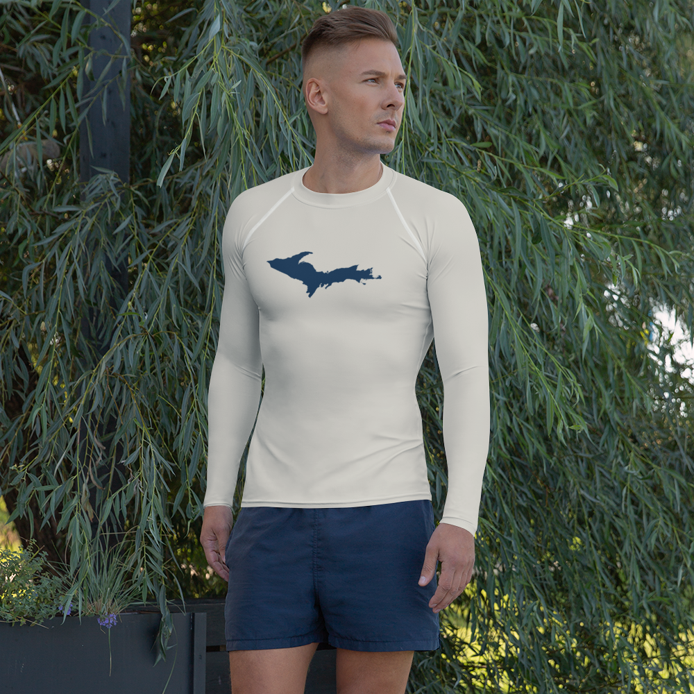 Michigan Upper Peninsula Rash Guard (w/ UP Outline) | Men's - Canvas Color