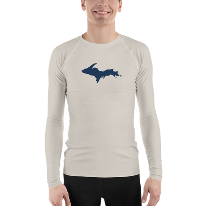 Michigan Upper Peninsula Rash Guard (w/ UP Outline) | Men's - Canvas Color