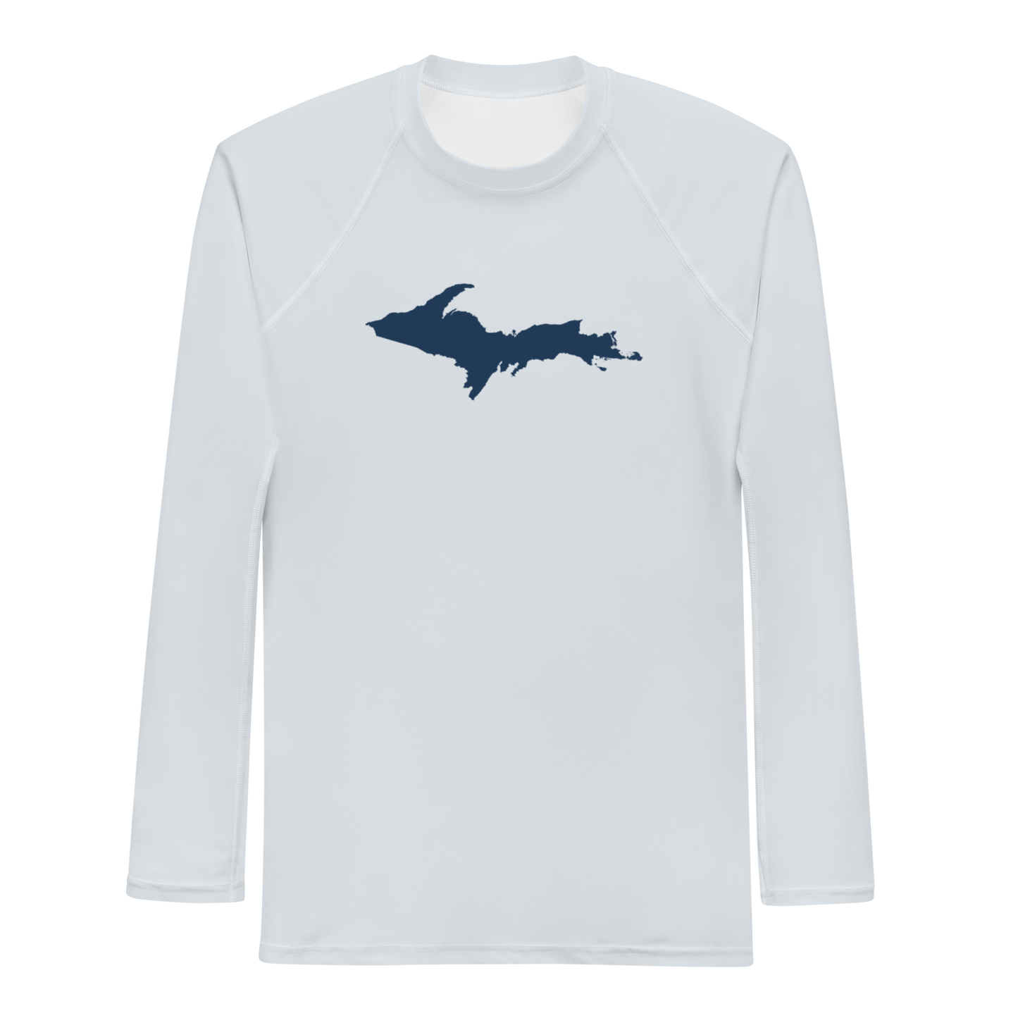 Michigan Upper Peninsula Rash Guard (w/ UP Outline) | Men's - Gossy White