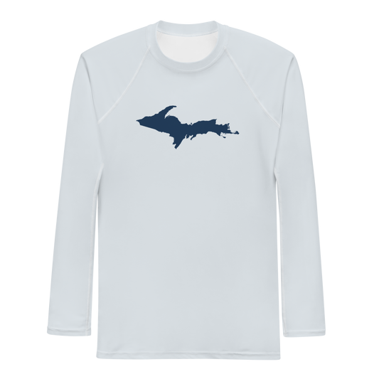 Michigan Upper Peninsula Rash Guard (w/ UP Outline) | Men's - Gossy White