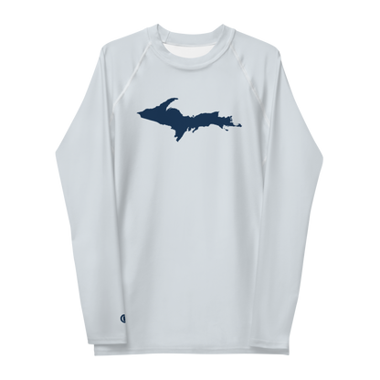 Michigan Upper Peninsula Rash Guard (w/ UP Outline) | Men's - Gossy White