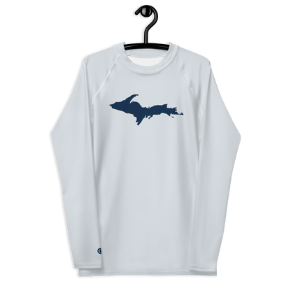 Michigan Upper Peninsula Rash Guard (w/ UP Outline) | Men's - Gossy White