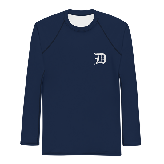 Detroit 'Old English D' Rash Guard | Men's - Navy