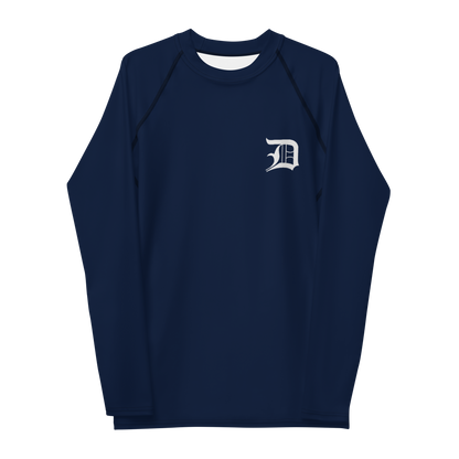 Detroit 'Old English D' Rash Guard | Men's - Navy