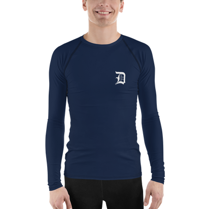 Detroit 'Old English D' Rash Guard | Men's - Navy