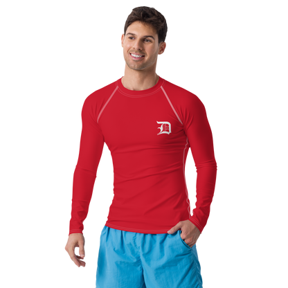 Detroit 'Old English D' Rash Guard | Men's - Aliform Red