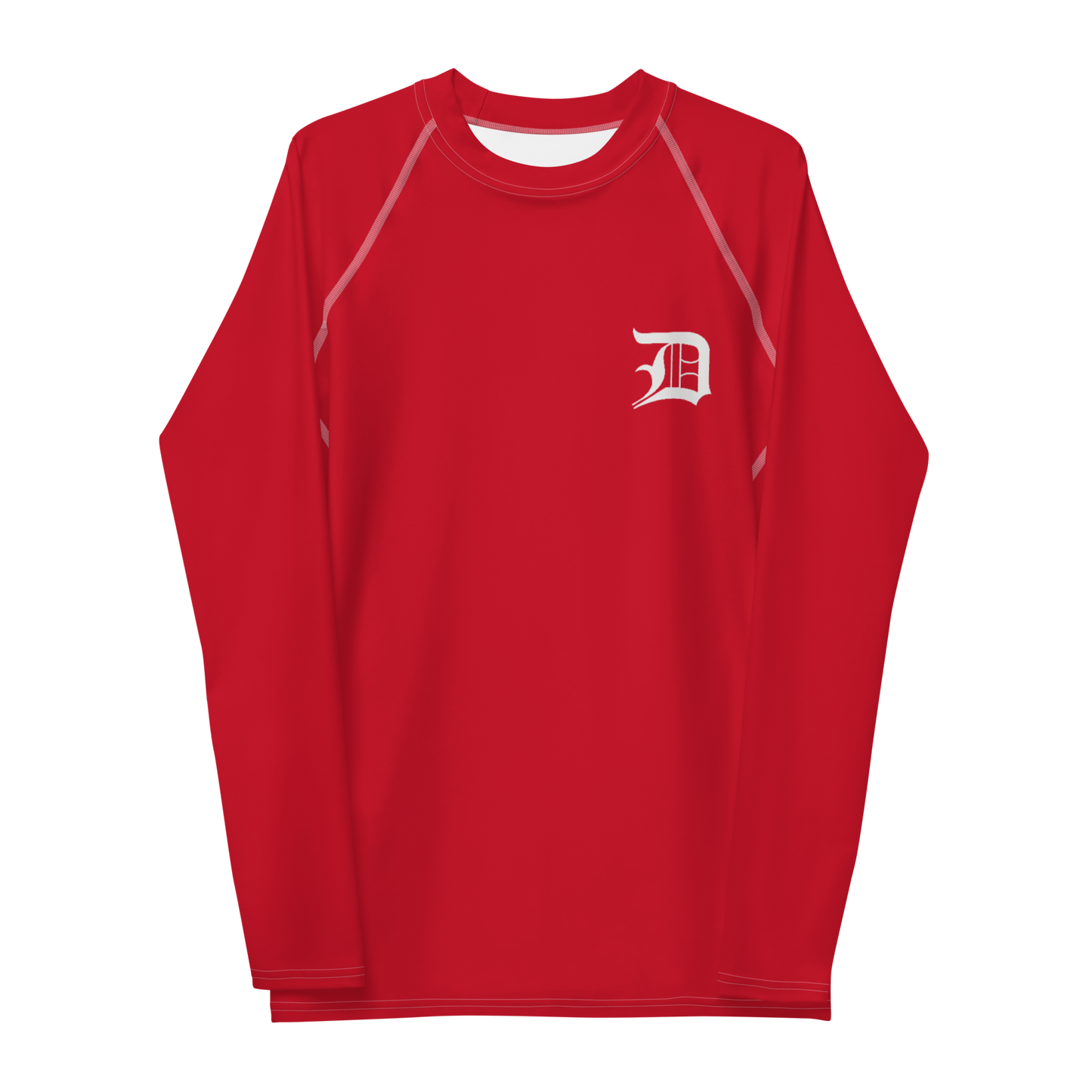 Detroit 'Old English D' Rash Guard | Men's - Aliform Red