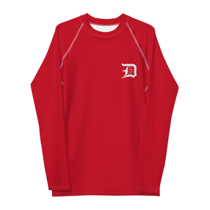 Detroit 'Old English D' Rash Guard | Men's - Aliform Red